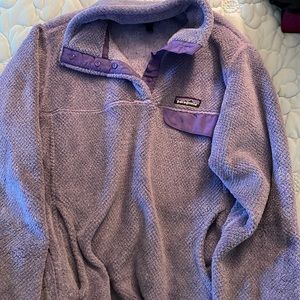 Purple Patagonia fleece pullover